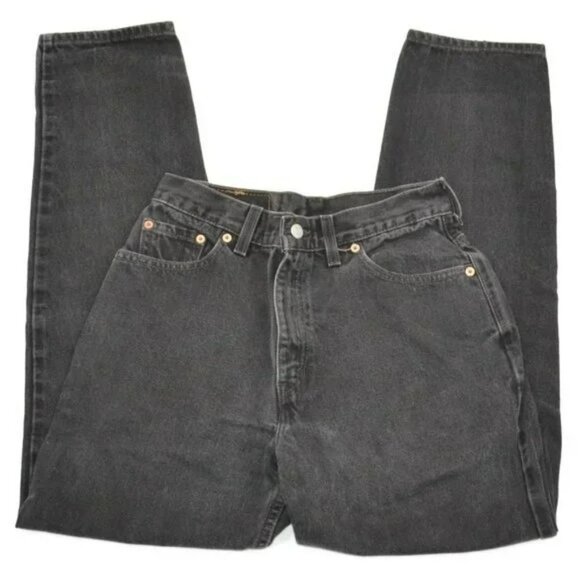 Levi's Denim - Levis 550 Vintage Y2K Black Cotton Denim Mom High Waist Tapered Leg Jeans 10 M